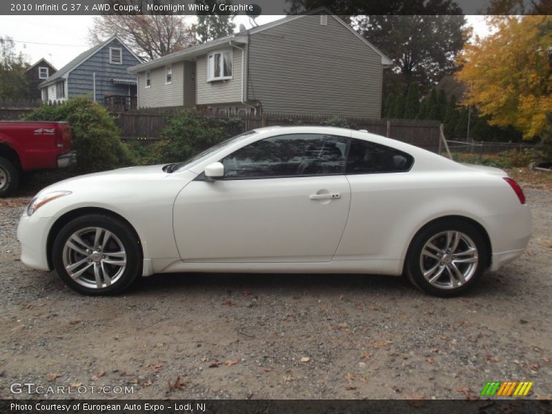 Moonlight White / Graphite 2010 Infiniti G 37 x AWD Coupe