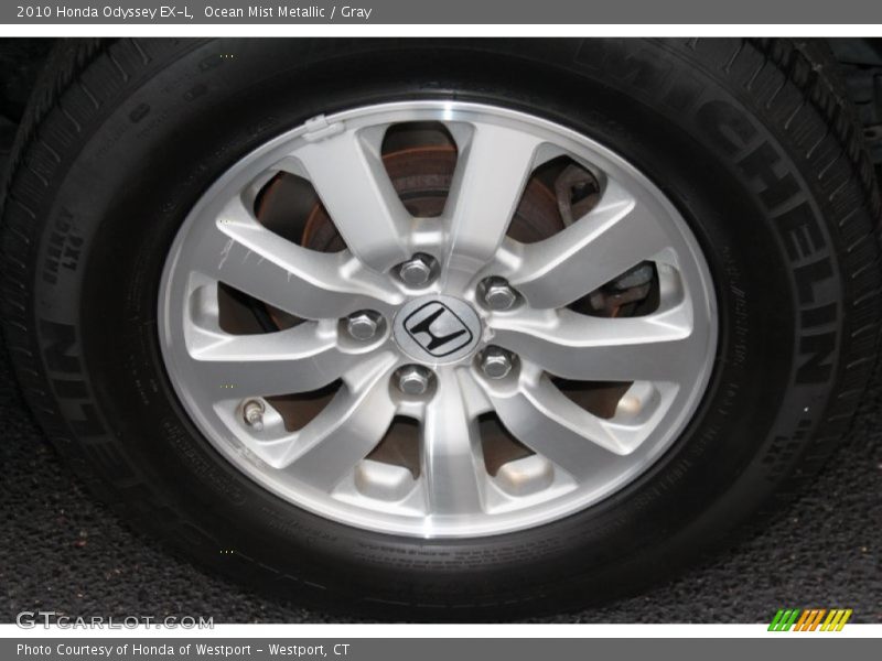 Ocean Mist Metallic / Gray 2010 Honda Odyssey EX-L