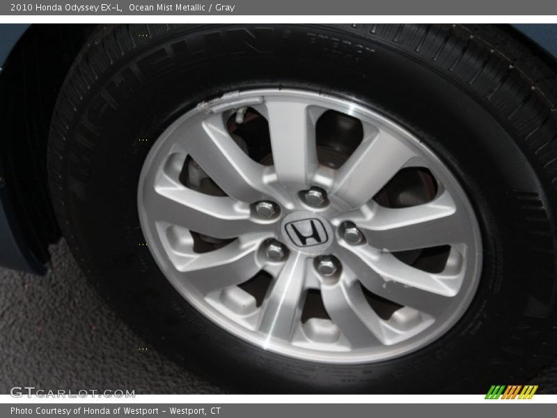 Ocean Mist Metallic / Gray 2010 Honda Odyssey EX-L