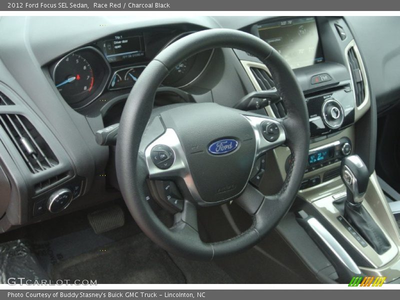 Race Red / Charcoal Black 2012 Ford Focus SEL Sedan