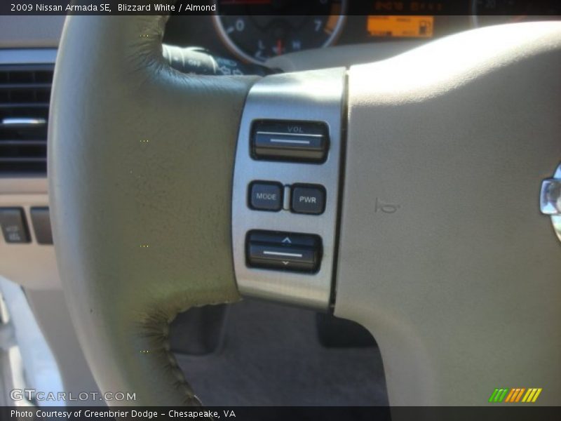 Blizzard White / Almond 2009 Nissan Armada SE