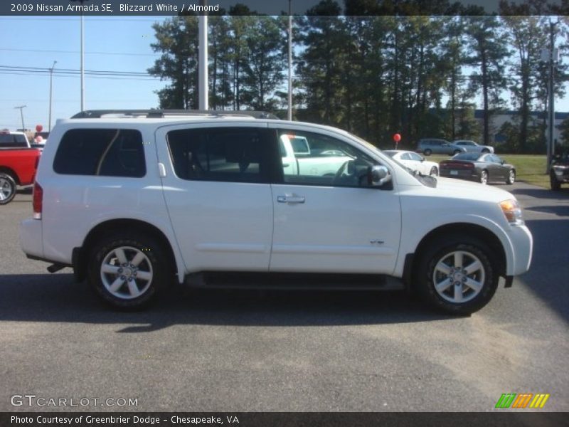 Blizzard White / Almond 2009 Nissan Armada SE