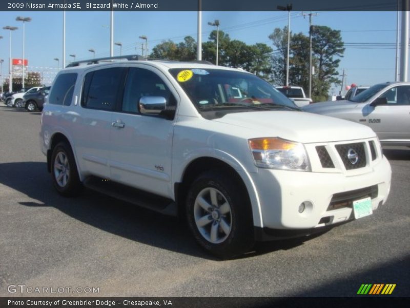Blizzard White / Almond 2009 Nissan Armada SE