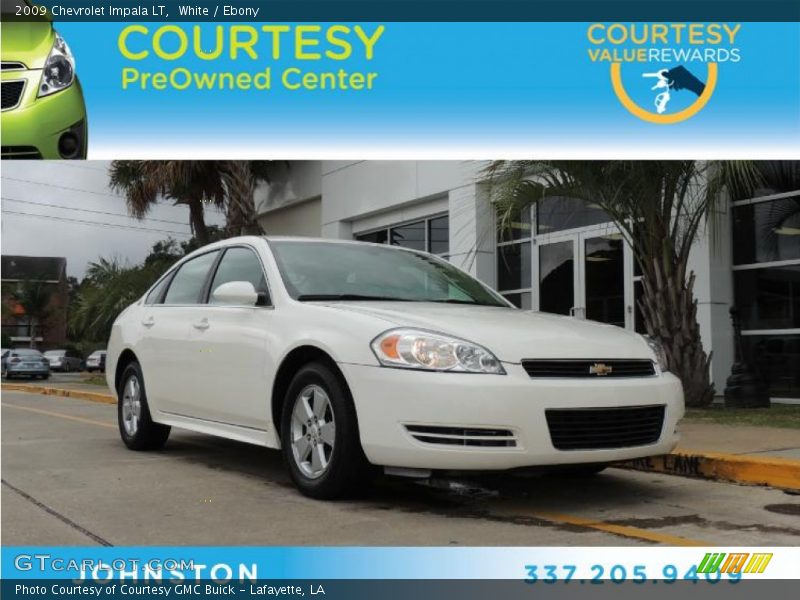 White / Ebony 2009 Chevrolet Impala LT