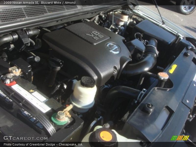 Blizzard White / Almond 2009 Nissan Armada SE