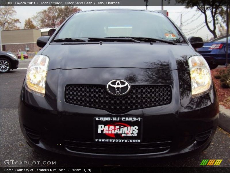 Black Sand Pearl / Dark Charcoal 2008 Toyota Yaris 3 Door Liftback