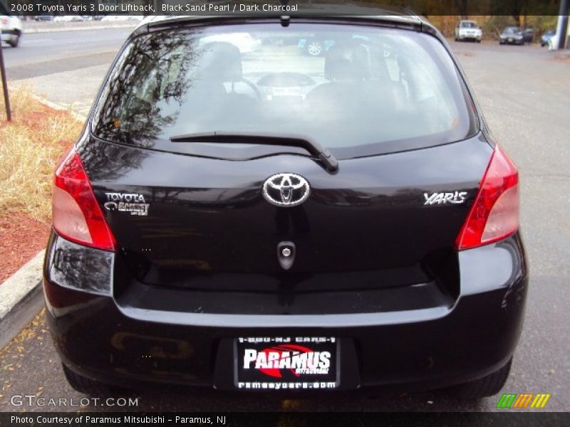Black Sand Pearl / Dark Charcoal 2008 Toyota Yaris 3 Door Liftback