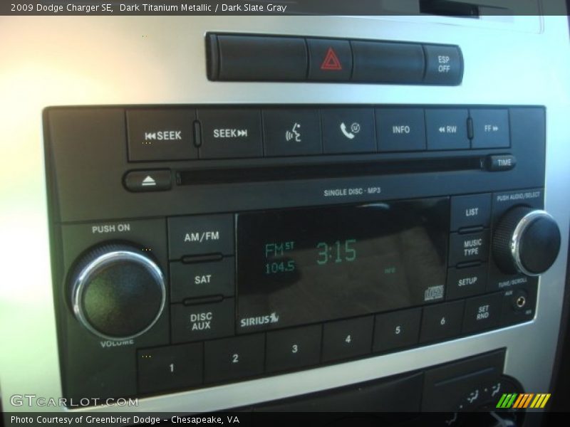 Audio System of 2009 Charger SE