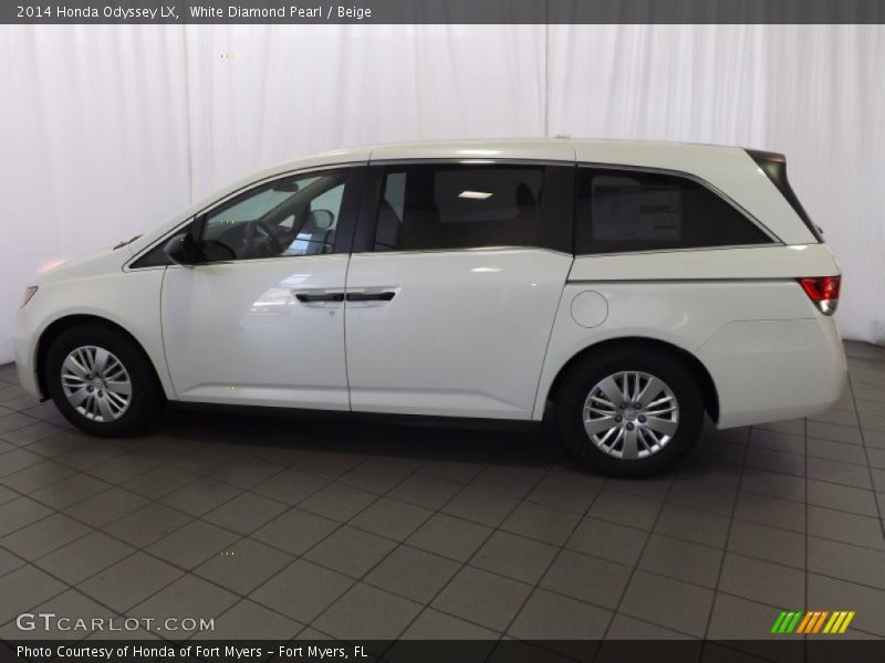 White Diamond Pearl / Beige 2014 Honda Odyssey LX