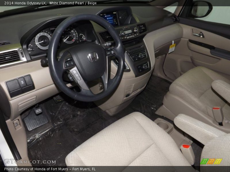 White Diamond Pearl / Beige 2014 Honda Odyssey LX