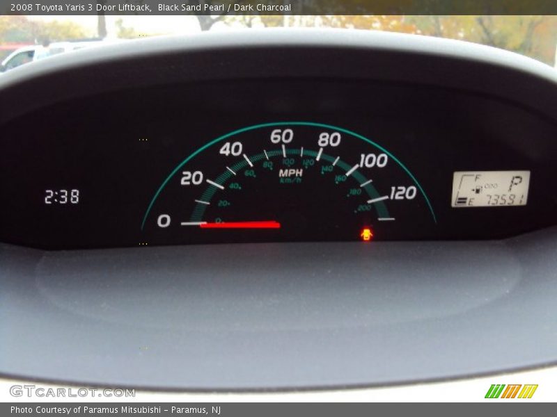 Black Sand Pearl / Dark Charcoal 2008 Toyota Yaris 3 Door Liftback