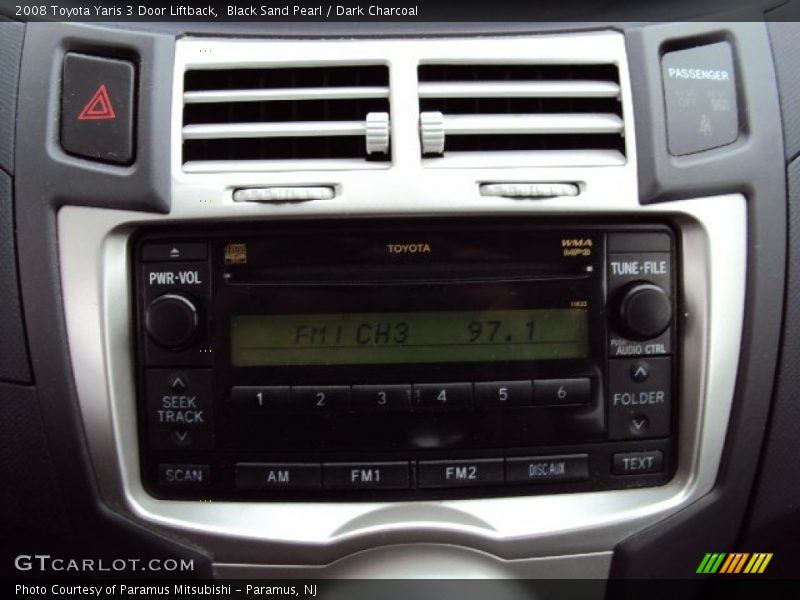 Black Sand Pearl / Dark Charcoal 2008 Toyota Yaris 3 Door Liftback