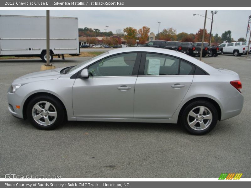 Silver Ice Metallic / Jet Black/Sport Red 2012 Chevrolet Cruze LT