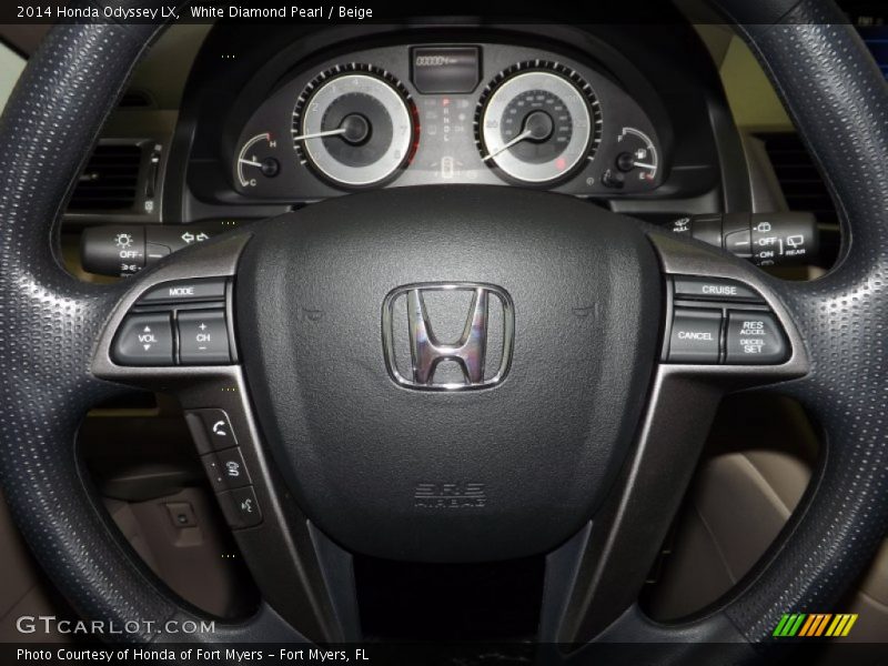 White Diamond Pearl / Beige 2014 Honda Odyssey LX