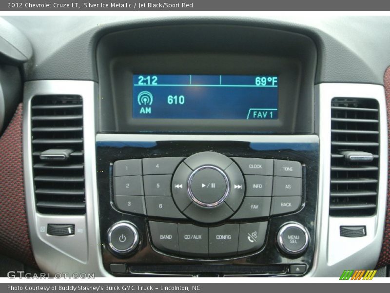 Silver Ice Metallic / Jet Black/Sport Red 2012 Chevrolet Cruze LT