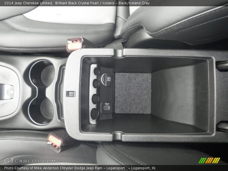 Brilliant Black Crystal Pearl / Iceland - Black/Iceland Gray 2014 Jeep Cherokee Limited