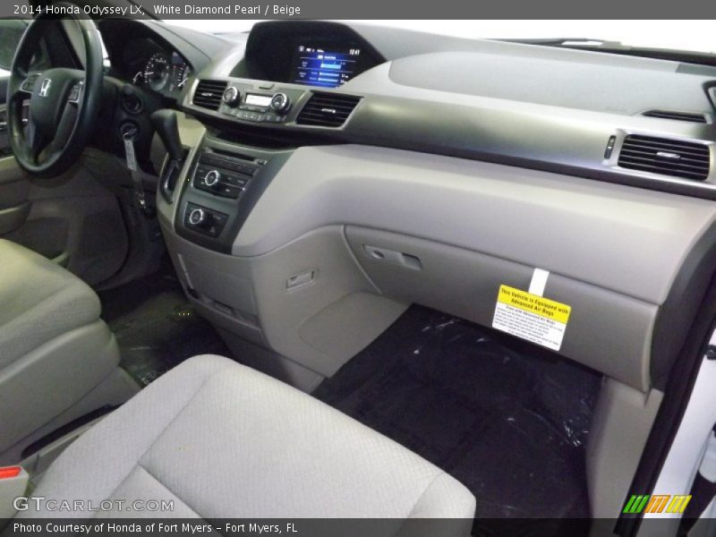 White Diamond Pearl / Beige 2014 Honda Odyssey LX