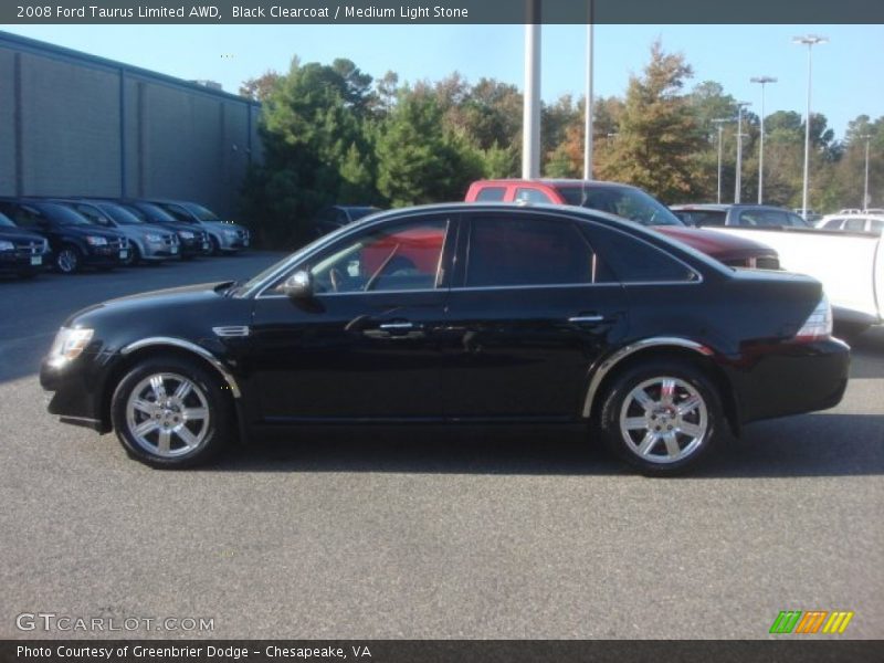 Black Clearcoat / Medium Light Stone 2008 Ford Taurus Limited AWD