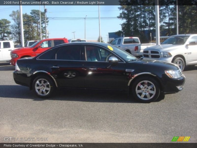 Black Clearcoat / Medium Light Stone 2008 Ford Taurus Limited AWD
