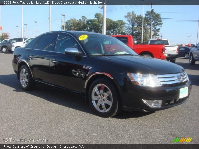 Black Clearcoat / Medium Light Stone 2008 Ford Taurus Limited AWD