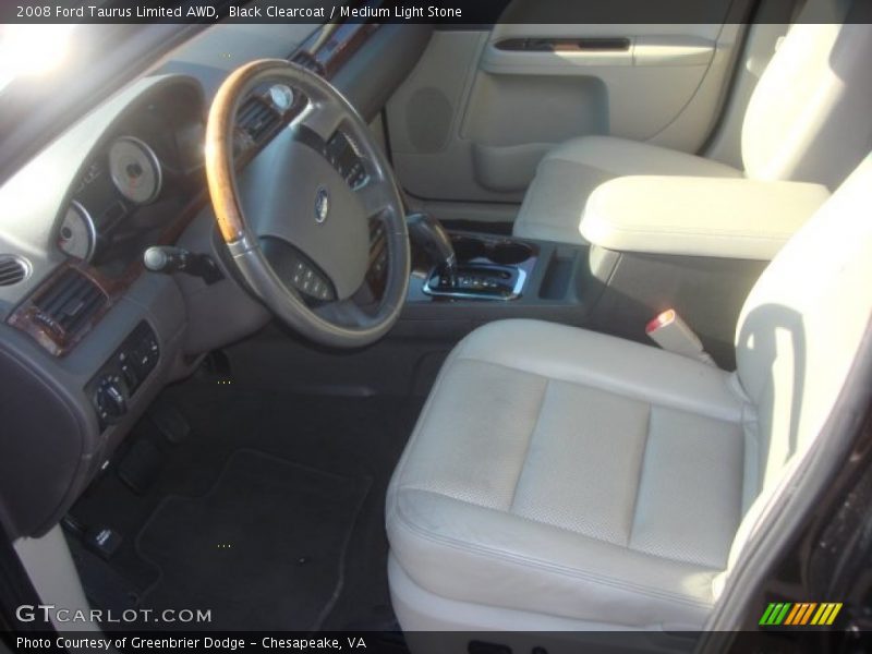 Black Clearcoat / Medium Light Stone 2008 Ford Taurus Limited AWD