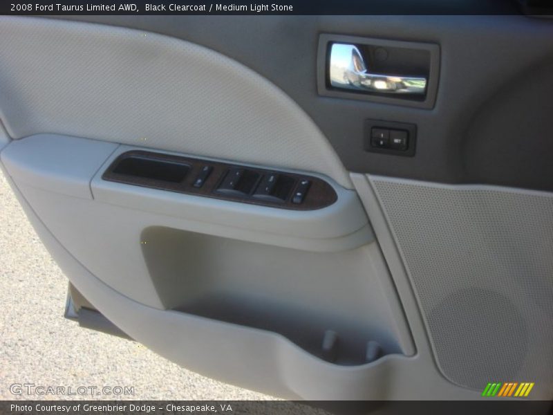 Black Clearcoat / Medium Light Stone 2008 Ford Taurus Limited AWD