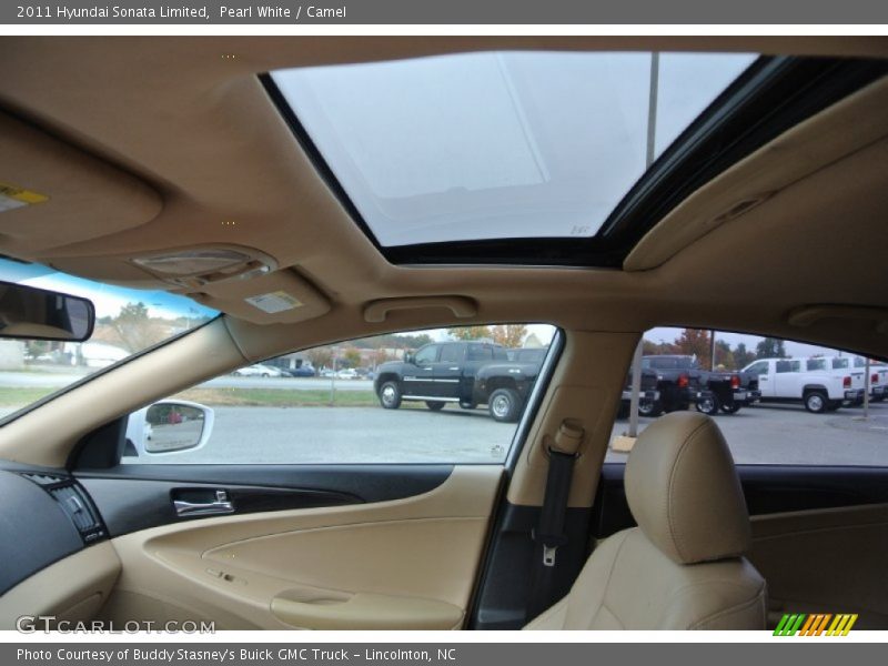 Pearl White / Camel 2011 Hyundai Sonata Limited