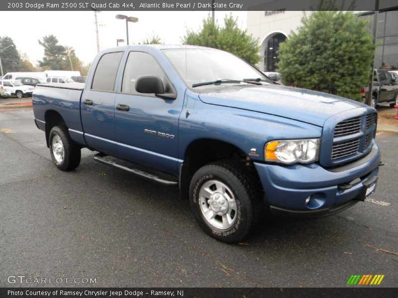 Atlantic Blue Pearl / Dark Slate Gray 2003 Dodge Ram 2500 SLT Quad Cab 4x4