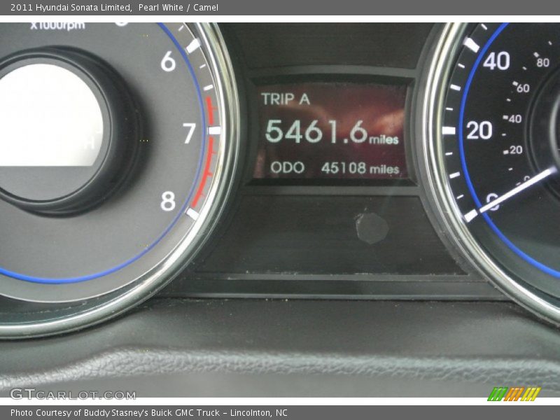 Pearl White / Camel 2011 Hyundai Sonata Limited