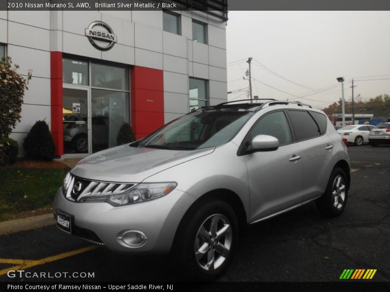 Brilliant Silver Metallic / Black 2010 Nissan Murano SL AWD