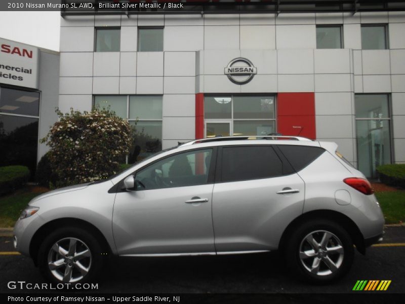 Brilliant Silver Metallic / Black 2010 Nissan Murano SL AWD