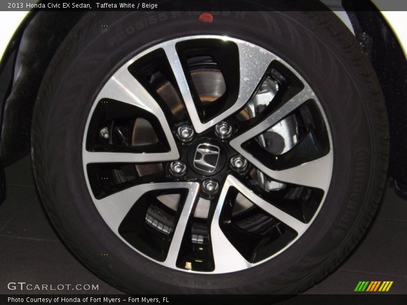 Taffeta White / Beige 2013 Honda Civic EX Sedan