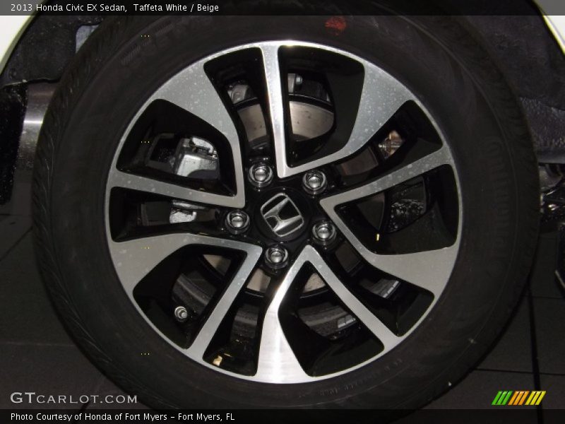 Taffeta White / Beige 2013 Honda Civic EX Sedan