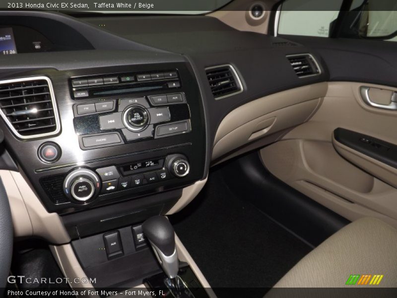 Taffeta White / Beige 2013 Honda Civic EX Sedan