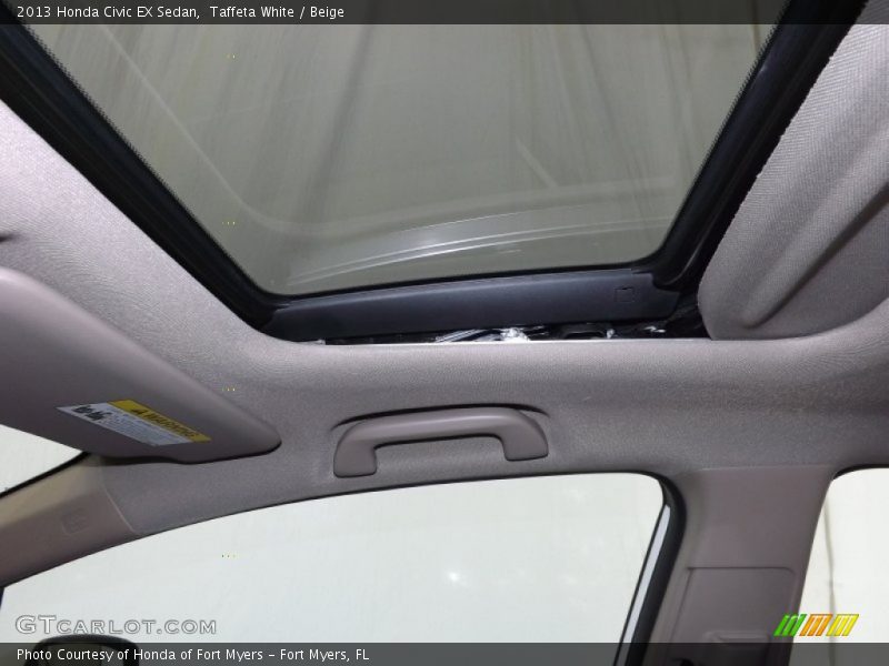 Taffeta White / Beige 2013 Honda Civic EX Sedan