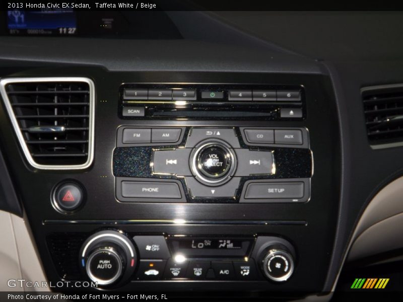 Taffeta White / Beige 2013 Honda Civic EX Sedan