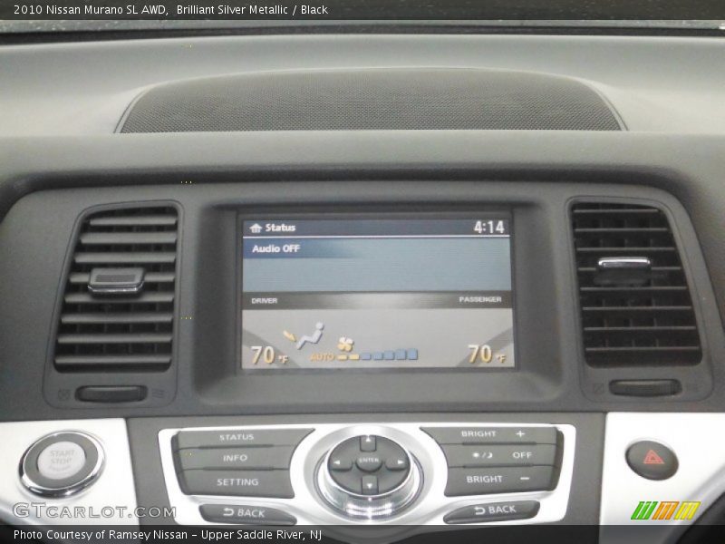 Brilliant Silver Metallic / Black 2010 Nissan Murano SL AWD