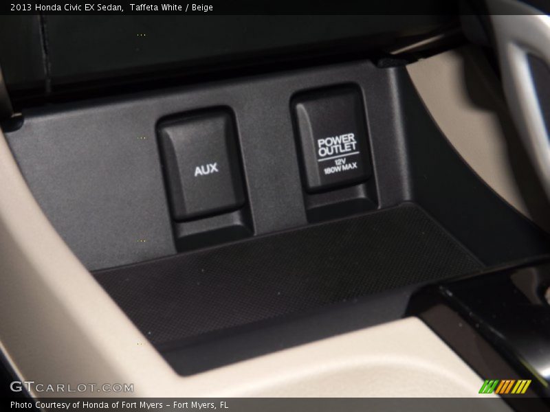 Taffeta White / Beige 2013 Honda Civic EX Sedan