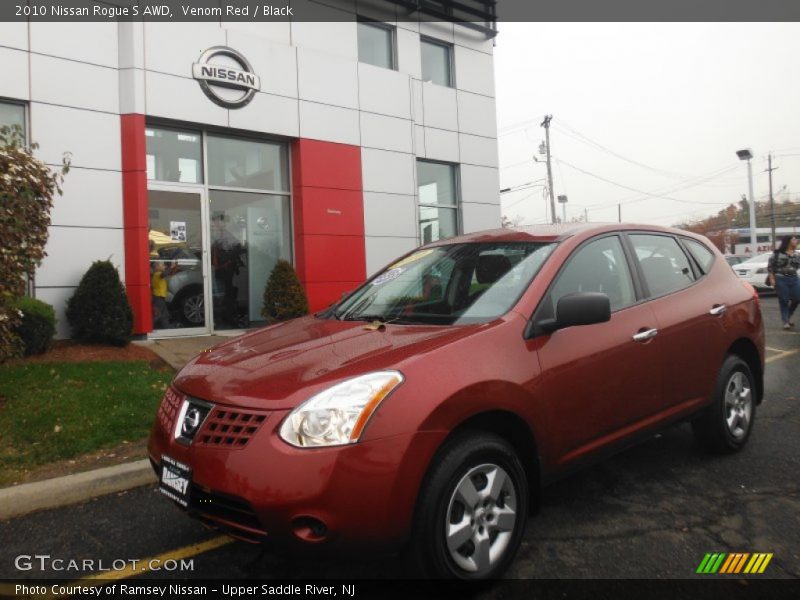 Venom Red / Black 2010 Nissan Rogue S AWD