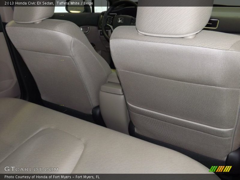 Taffeta White / Beige 2013 Honda Civic EX Sedan