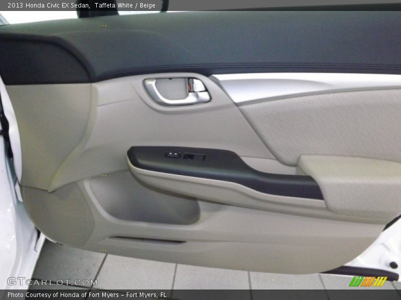 Taffeta White / Beige 2013 Honda Civic EX Sedan