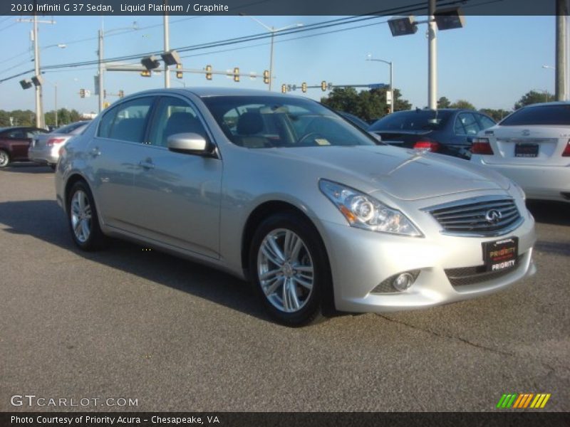 Liquid Platinum / Graphite 2010 Infiniti G 37 Sedan