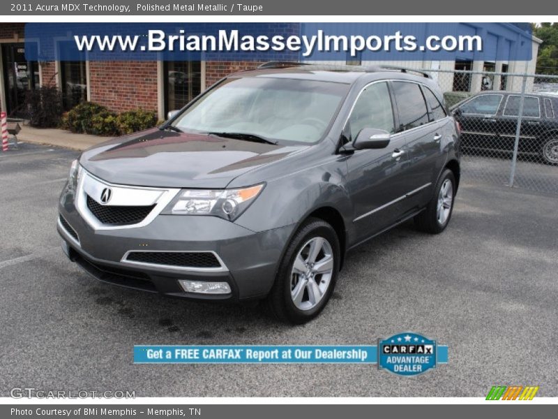 Polished Metal Metallic / Taupe 2011 Acura MDX Technology