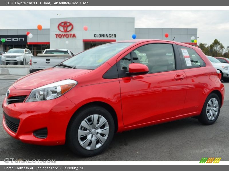 Absolutely Red / Ash 2014 Toyota Yaris L 3 Door