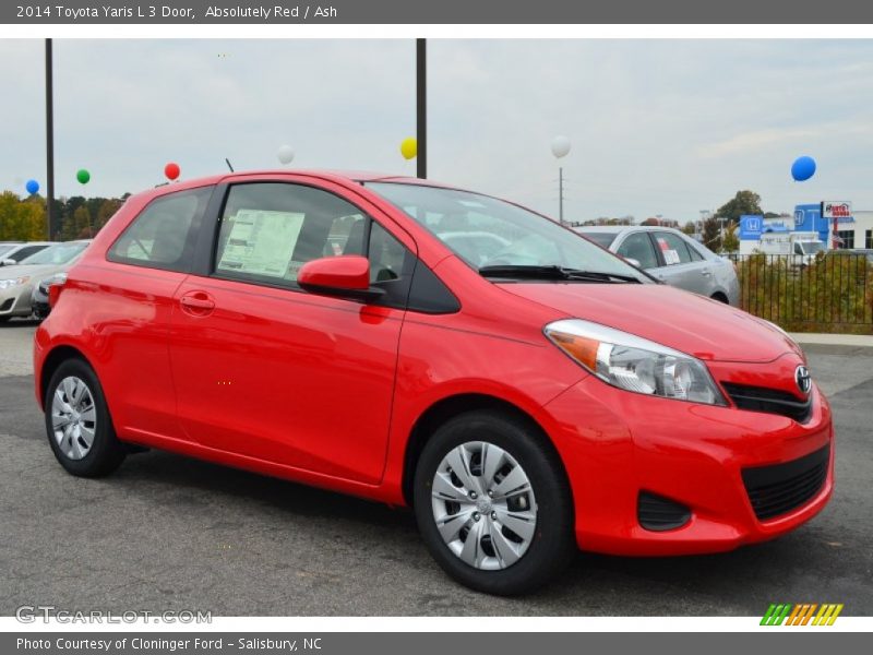 Absolutely Red / Ash 2014 Toyota Yaris L 3 Door