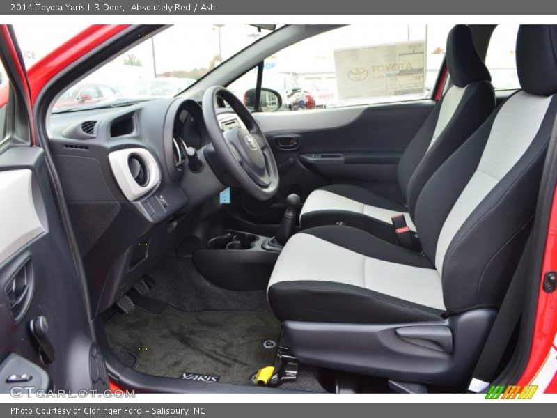 Front Seat of 2014 Yaris L 3 Door