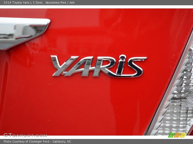 Absolutely Red / Ash 2014 Toyota Yaris L 3 Door