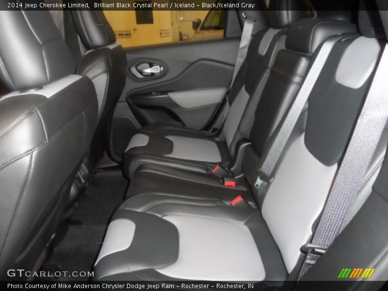 Brilliant Black Crystal Pearl / Iceland - Black/Iceland Gray 2014 Jeep Cherokee Limited