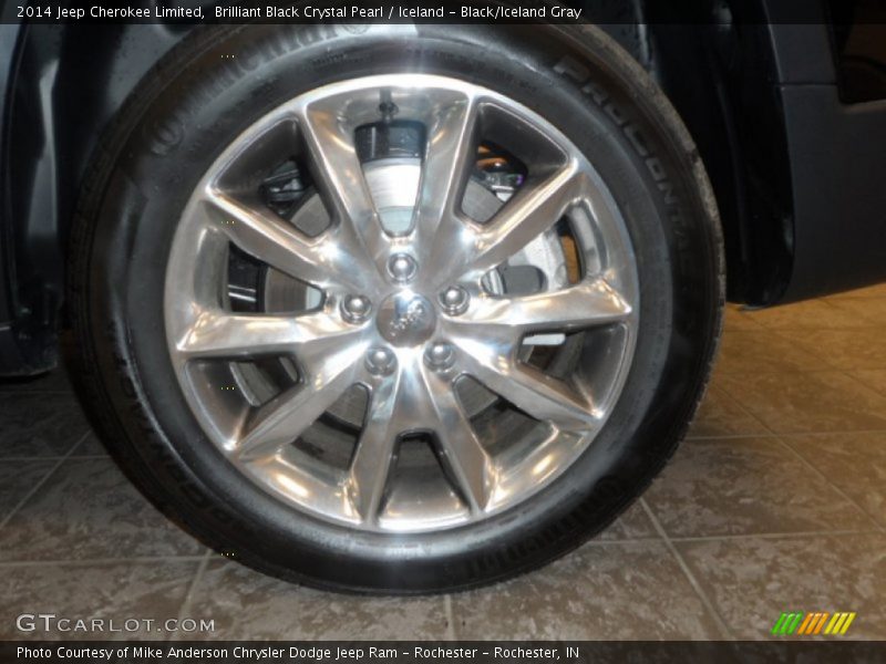 Brilliant Black Crystal Pearl / Iceland - Black/Iceland Gray 2014 Jeep Cherokee Limited