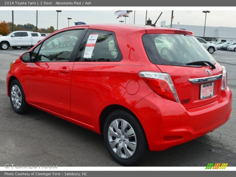 Absolutely Red / Ash 2014 Toyota Yaris L 3 Door